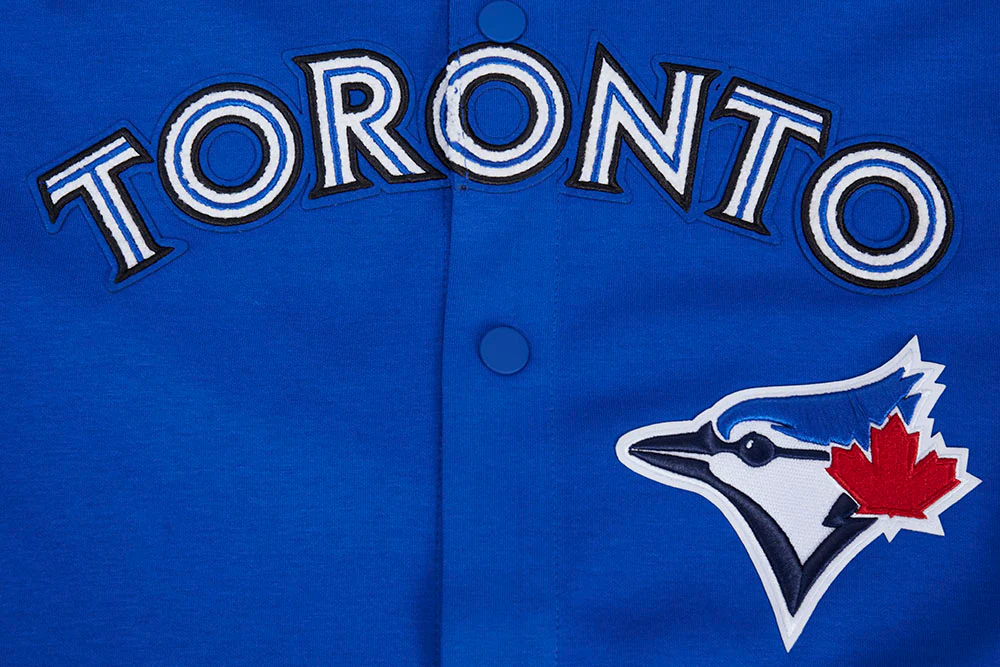 MLB TORONTO BLUE JAYS CLASSIC MEN'S WARM UP JACKET (ROYAL BLUE/RED) - Image 5