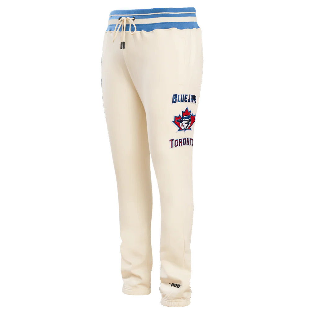 MLB TORONTO BLUE JAYS RETRO CLASSIC MEN'S RIB SWEATPANT (EGGSHELL/ UNIVERSITY BLUE)