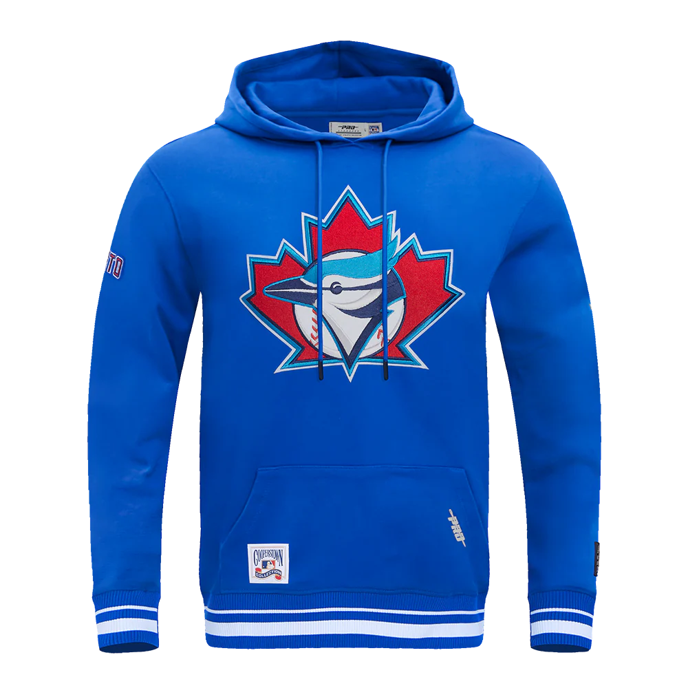 MLB TORONTO BLUE JAYS RETRO CLASSIC MEN'S RIB PULLOVER HOODIE (ROYAL BLUE)