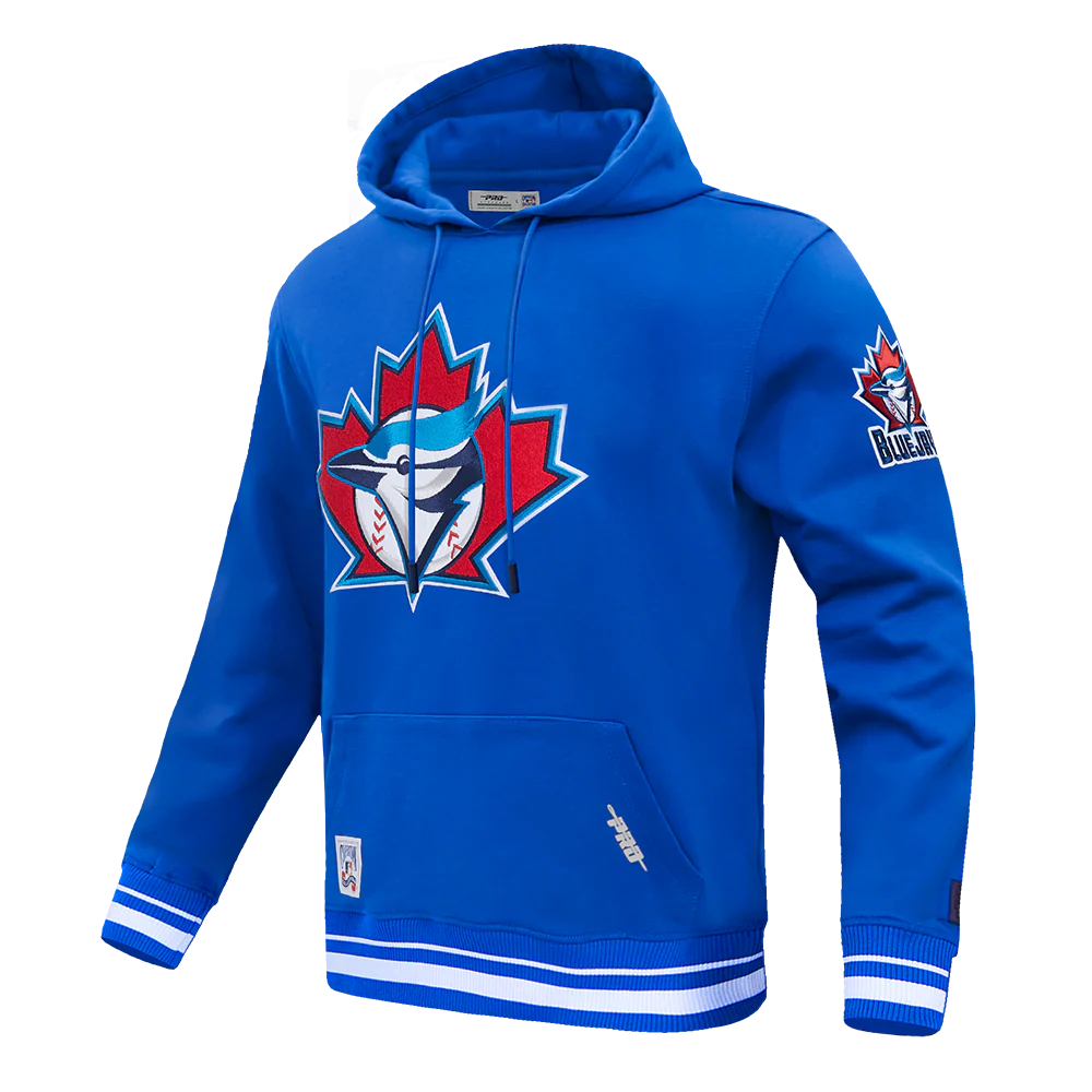 MLB TORONTO BLUE JAYS RETRO CLASSIC MEN'S RIB PULLOVER HOODIE (ROYAL BLUE) - Image 2