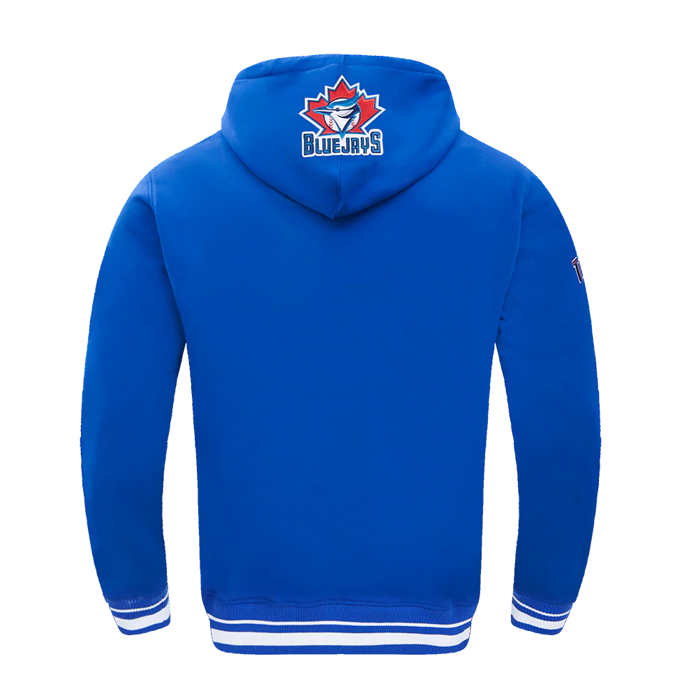 MLB TORONTO BLUE JAYS RETRO CLASSIC MEN'S RIB PULLOVER HOODIE (ROYAL BLUE) - Image 3