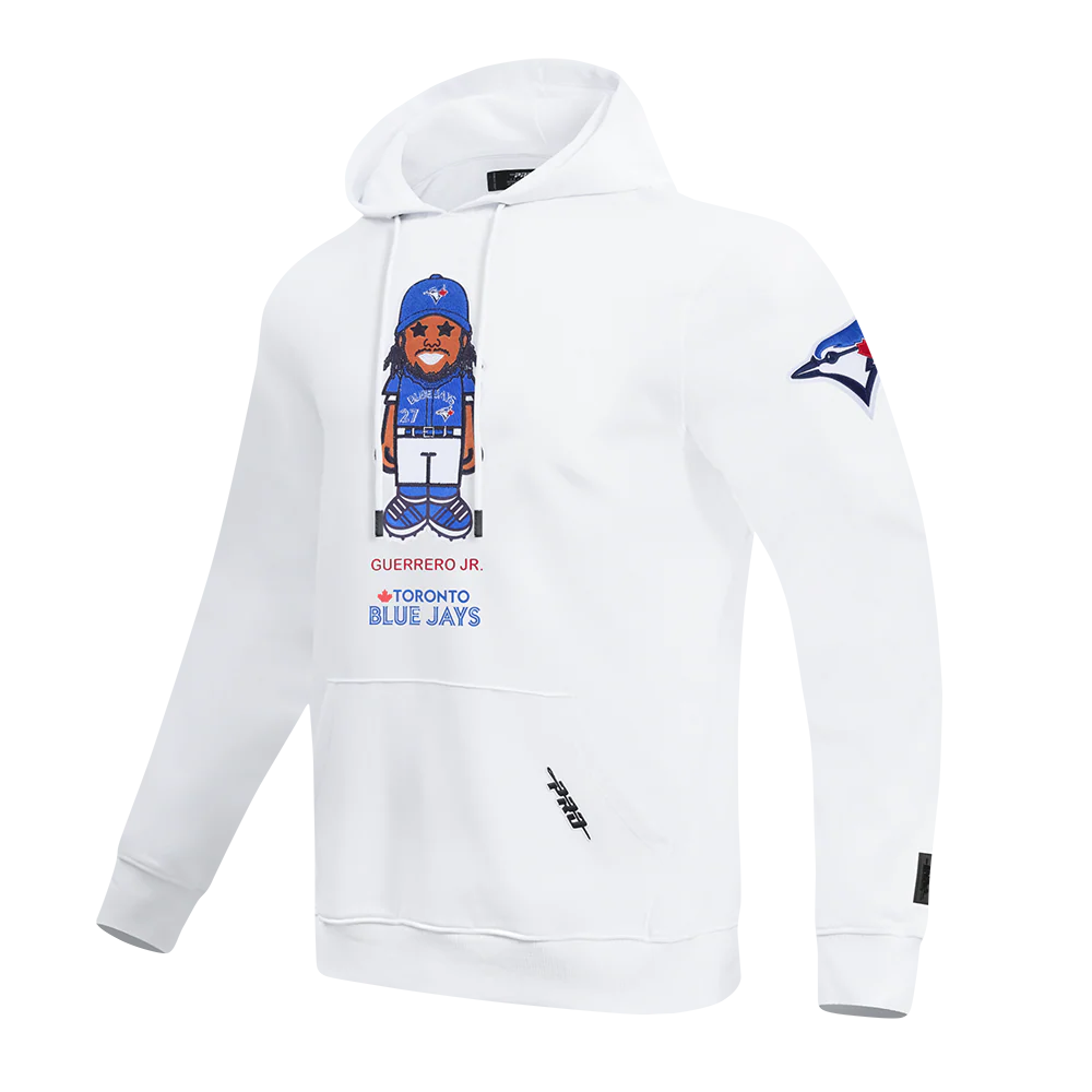 MLB TORONTO BLUE JAYS VLADIMIR GUERRERO JR #27 AVATAR MEN'S FLC PO HOODIE (WHITE) - Image 3