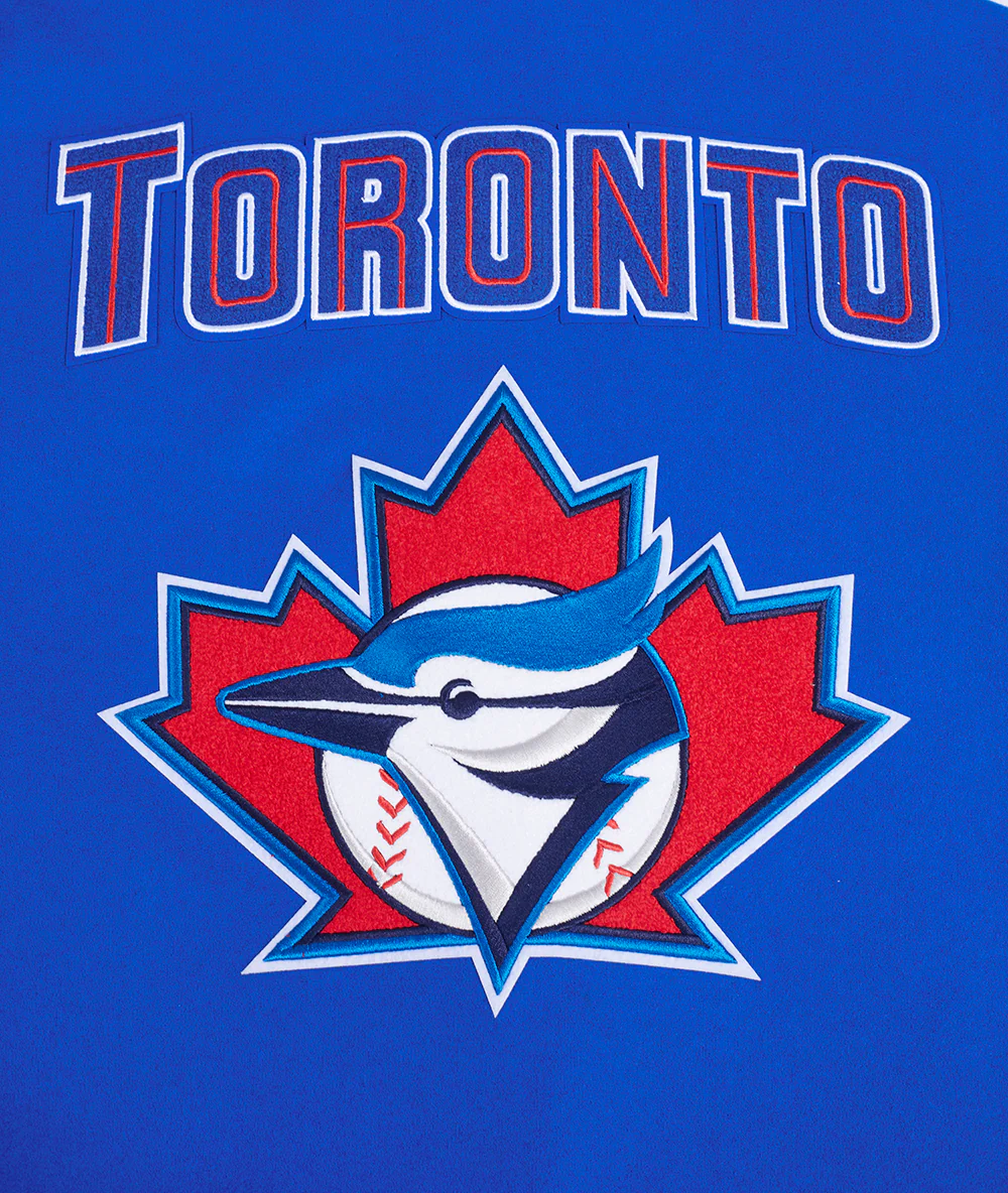 MLB TORONTO BLUE JAYS RETRO CLASSIC MEN'S RIB WOOL VARSITY JACKET (ROYAL BLUE/WHITE) - Image 10