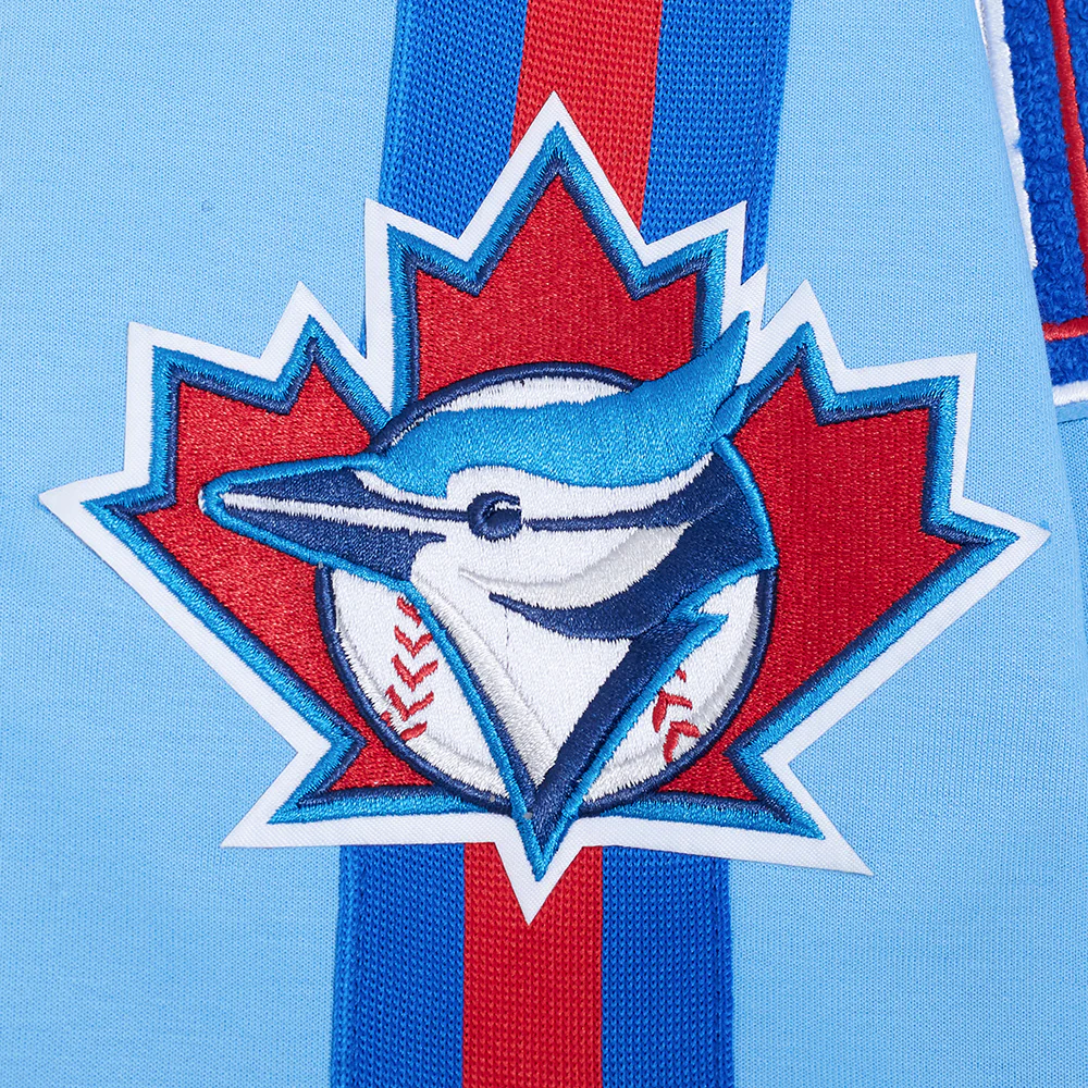 MLB TORONTO BLUE JACKETS COOPERSTOWN LOGO PRO GAME DAY MEN'S DOUBLE KNIT JACKET (UNI BLUE/ ROYAL BLUE/ RED) - Image 8