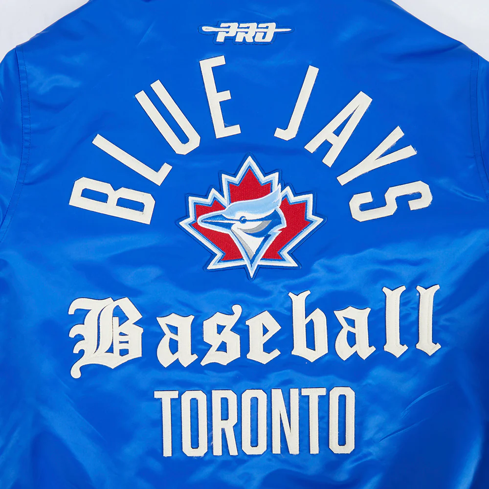 MLB TORONTO BLUE JAYS MODERN ORIGINALS MEN'S SATIN JACKET (ROYAL BLUE) - Image 6