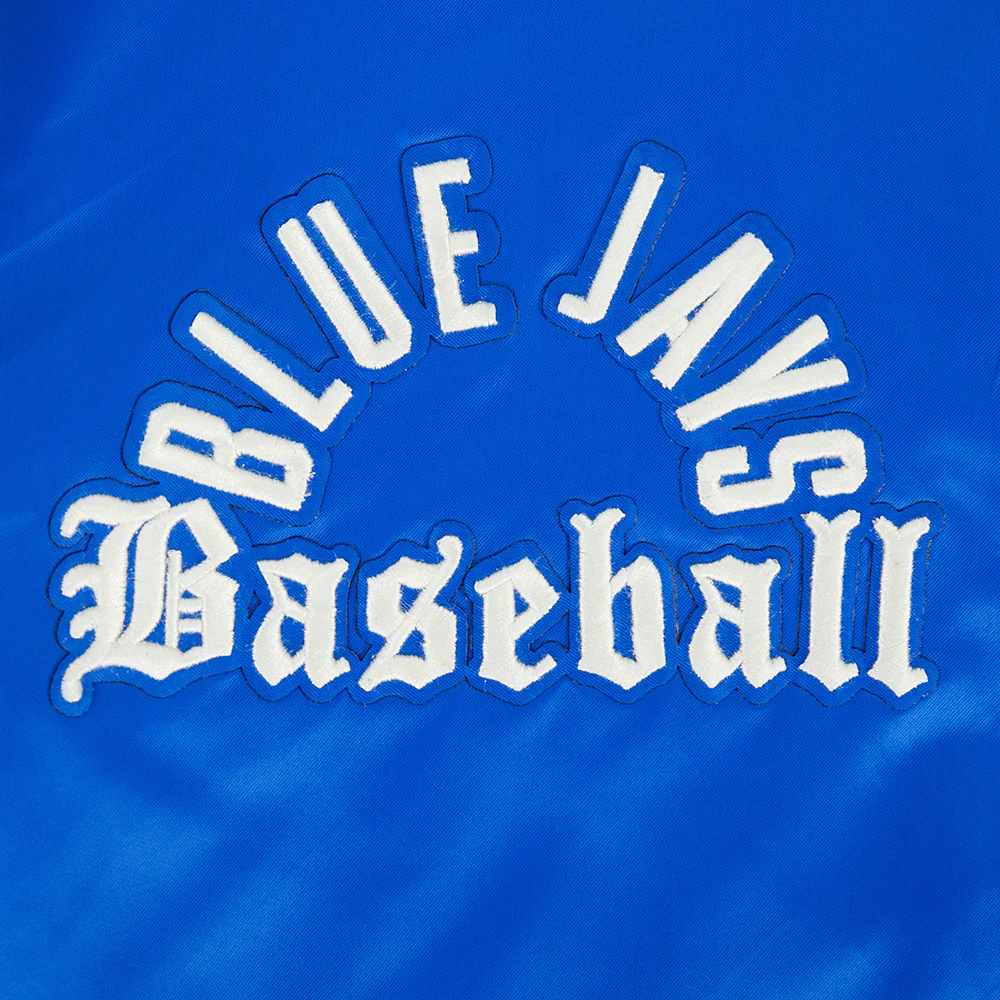 MLB TORONTO BLUE JAYS MODERN ORIGINALS MEN'S SATIN JACKET (ROYAL BLUE) - Image 7