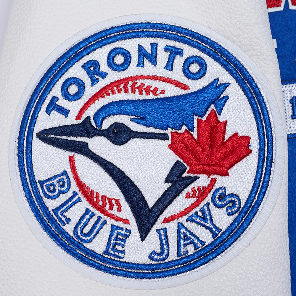 MLB TORONTO BLUE JAYS CITY ARCH MEN'S WOOL VARSITY JACKET (ROYAL BLUE/WHITE) - Image 8