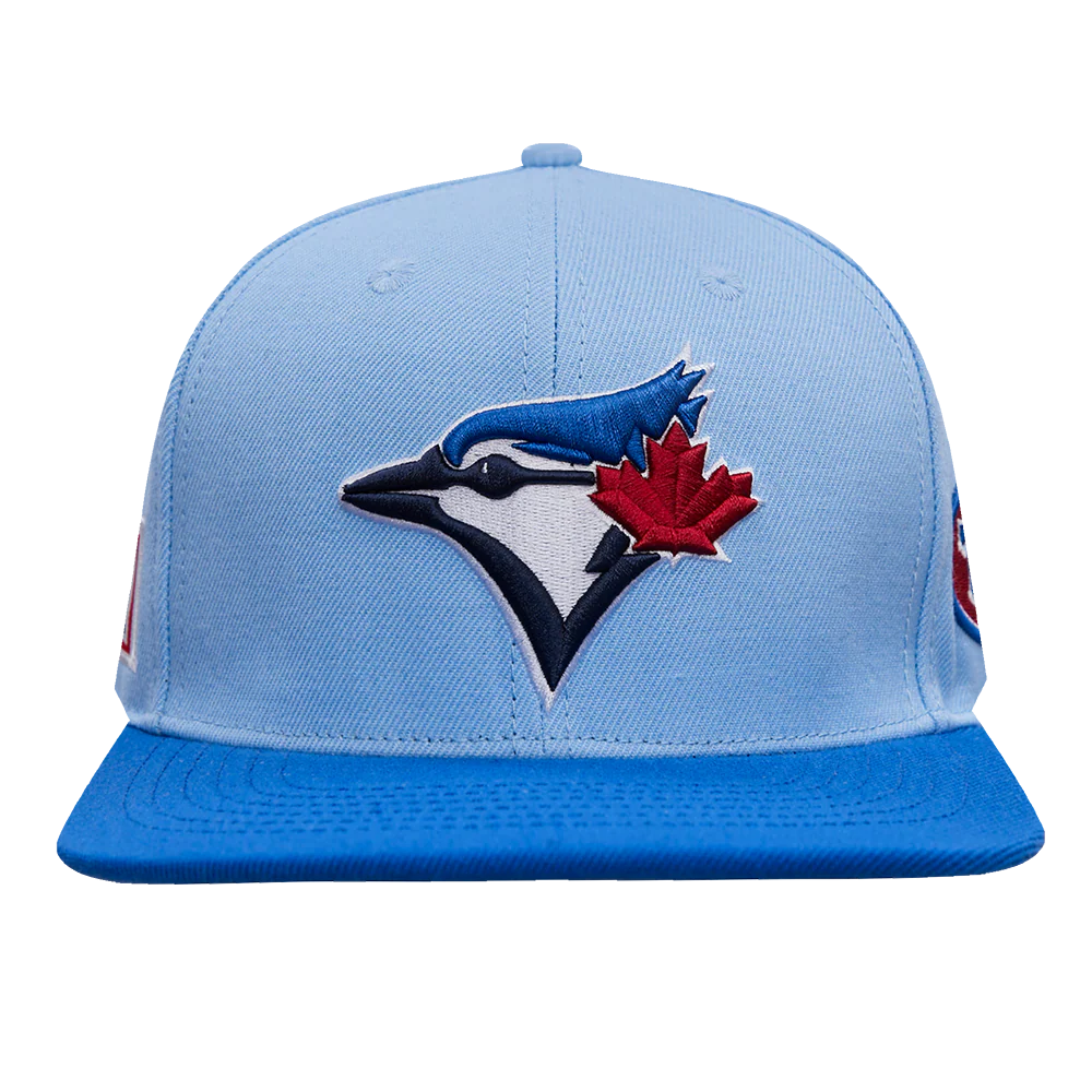 MLB TORONTO BLUE JAYS FAST LANE LOGO WOOL STRAPBACK HAT (UNIVERSITY BLUE/ ROYAL BLUE)