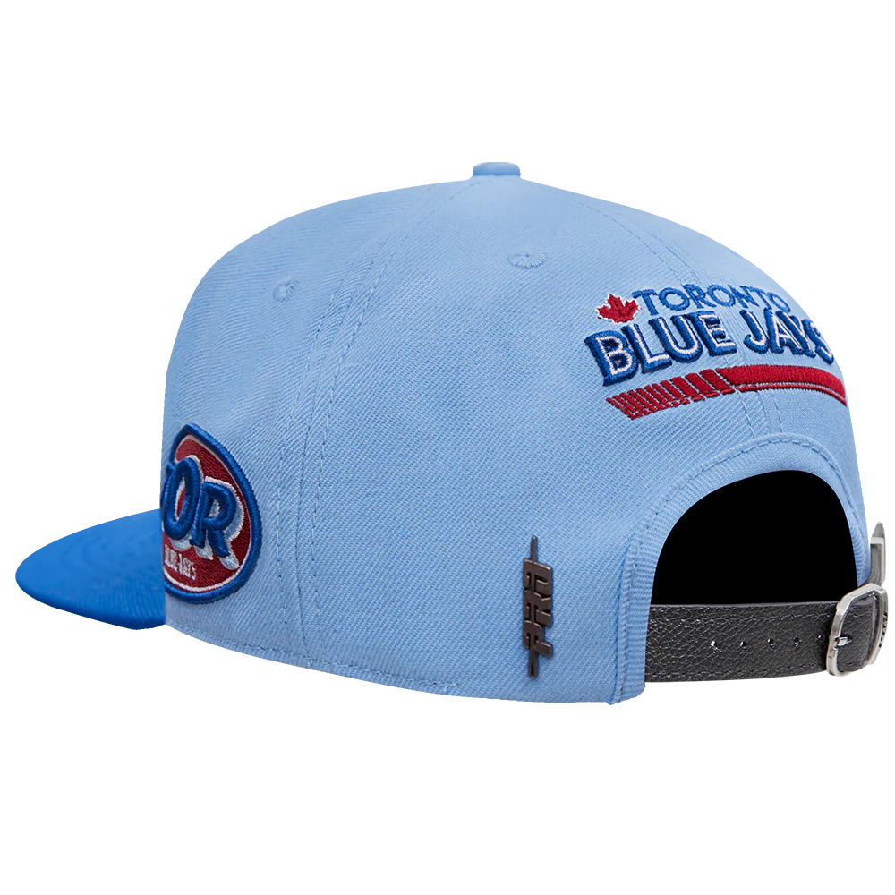 MLB TORONTO BLUE JAYS FAST LANE LOGO WOOL STRAPBACK HAT (UNIVERSITY BLUE/ ROYAL BLUE) - Image 4