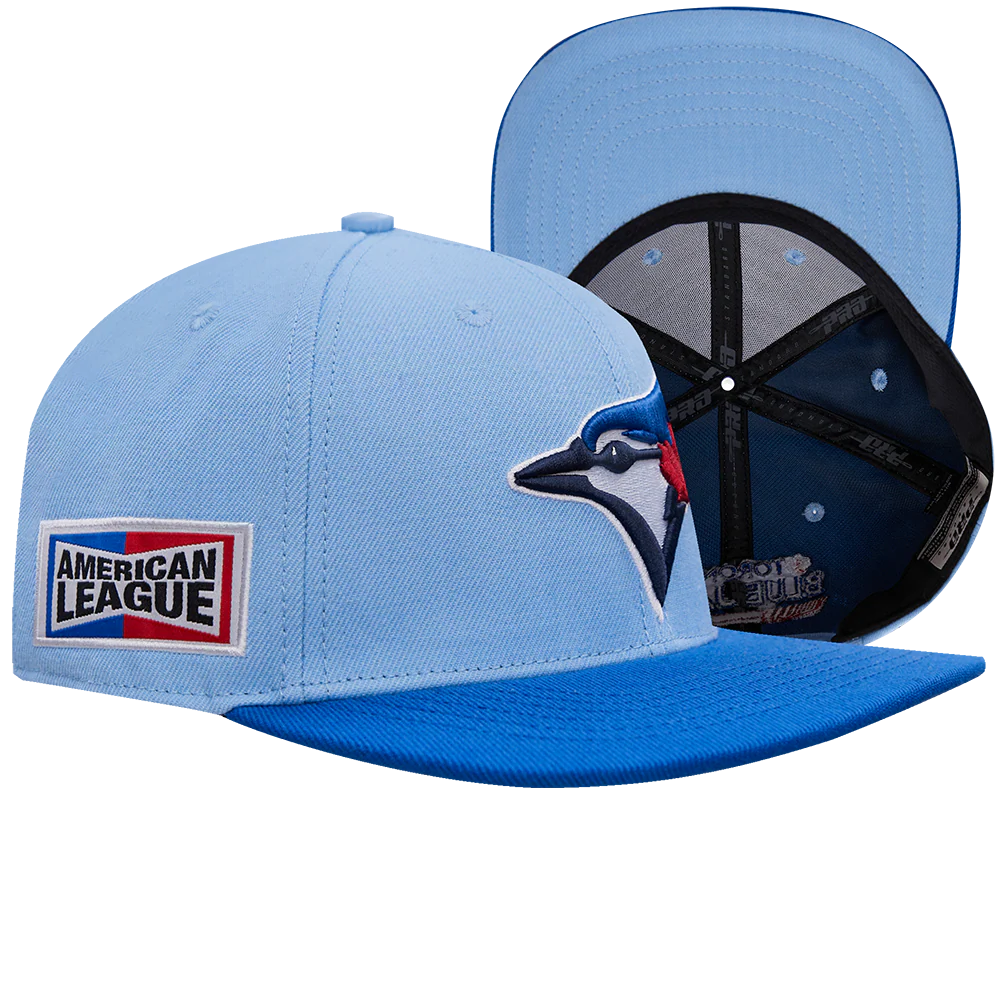 MLB TORONTO BLUE JAYS FAST LANE LOGO WOOL STRAPBACK HAT (UNIVERSITY BLUE/ ROYAL BLUE) - Image 8