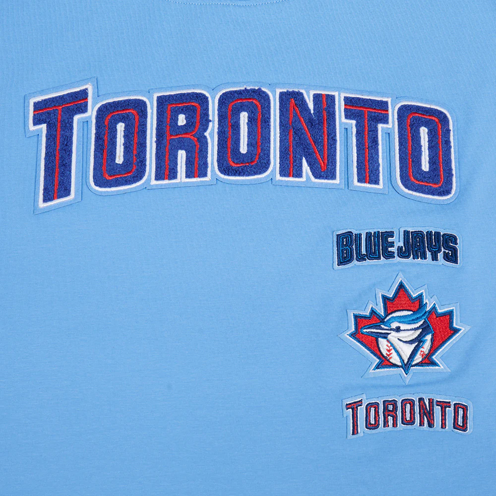 MLB TORONTO BLUE JAYS RETRO CLASSIC WOMEN'S SINGLE JERSEY BOXY TOP (UNIVERSITY BLUE) - Image 5