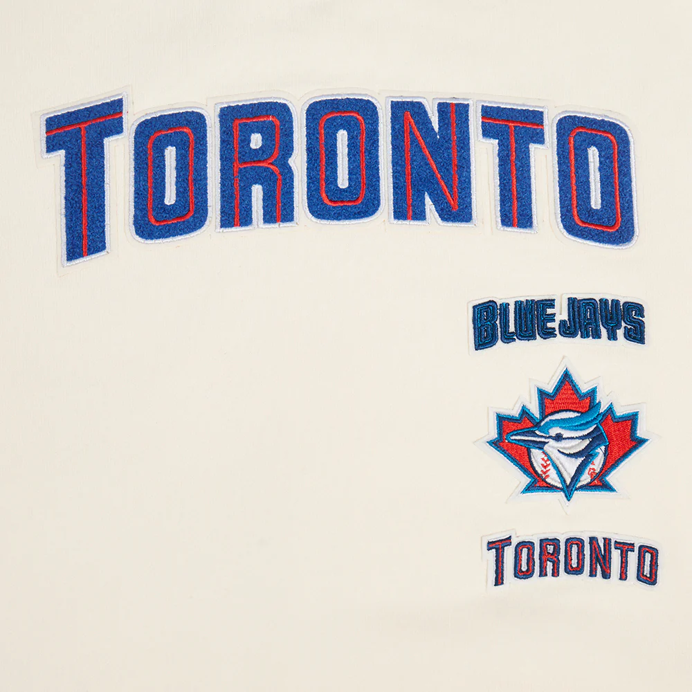 MLB TORONTO BLUE JAYS RETRO CLASSIC WOMEN'S RIB CREWNECK (EGGSHELL/ UNIVERSITY BLUE) - Image 5