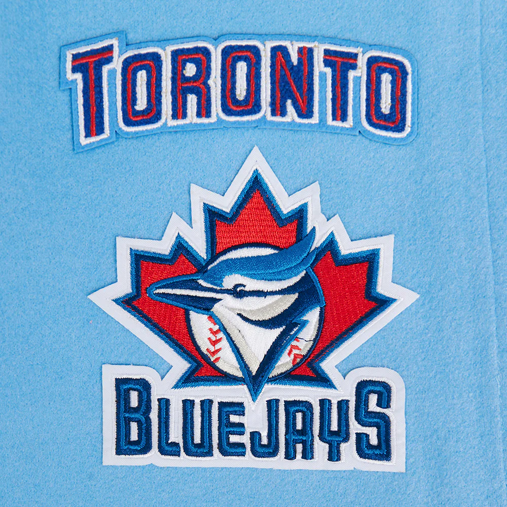 MLB TORONTO BLUE JAYS RETRO CLASSIC WOMEN'S RIB WOOL VARSITY JACKET (UNIVERSITY BLUE/WHITE) - Image 5