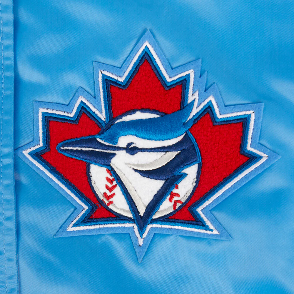 MLB TORONTO BLUE JAYS RETRO CLASSIC WOMEN'S RIB SATIN JACKET (UNIVERSITY BLUE) - Image 6