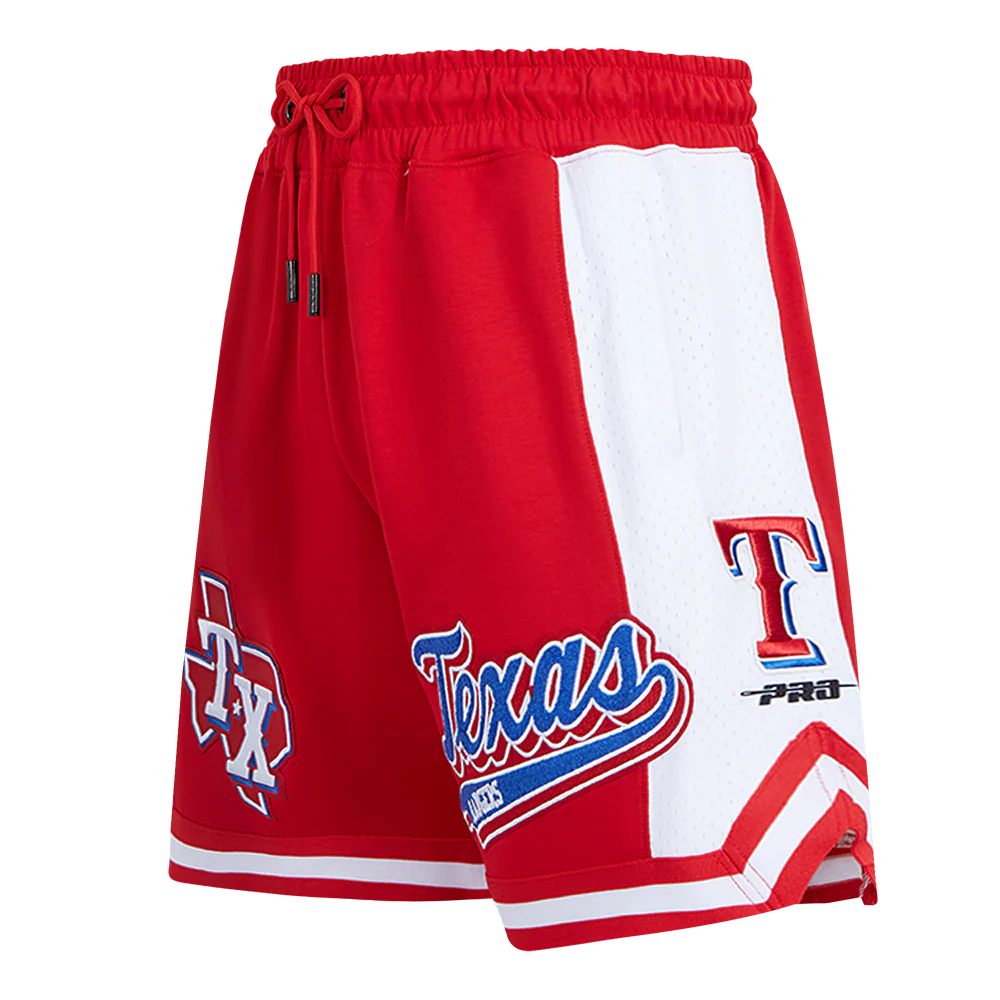 MLB TEXAS RANGERS SCRIPT TAIL MEN'S DOUBLE KNIT 2.0 SHORT (RED)