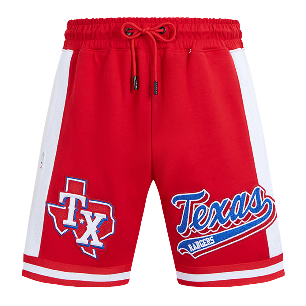 MLB TEXAS RANGERS SCRIPT TAIL MEN'S DOUBLE KNIT 2.0 SHORT (RED) - Image 2
