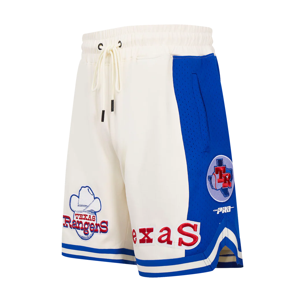 MLB TEXAS RANGERS RETRO CLASSIC MEN'S 2.0 SHORT (EGGSHELL/ROYAL BLUE)