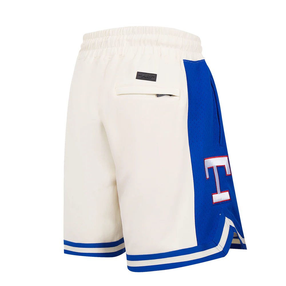 MLB TEXAS RANGERS RETRO CLASSIC MEN'S 2.0 SHORT (EGGSHELL/ROYAL BLUE) - Image 4