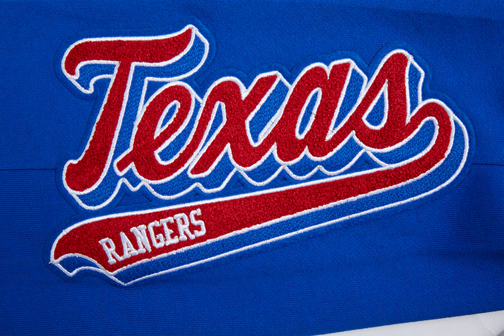 MLB TEXAS RANGERS SCRIPT TAIL MEN'S RIB FLEECE SWEATPANT (ROYAL BLUE/RED) - Image 7