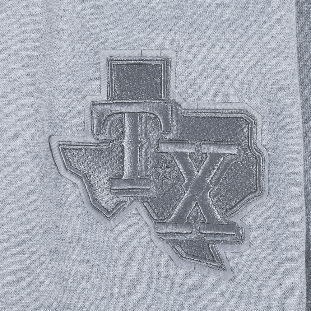 MLB TEXAS RANGERS NEUTRAL MEN'S DROP SHOULDER PULLOVER HOODIE (DARK HEATHER GRAY) - Image 5