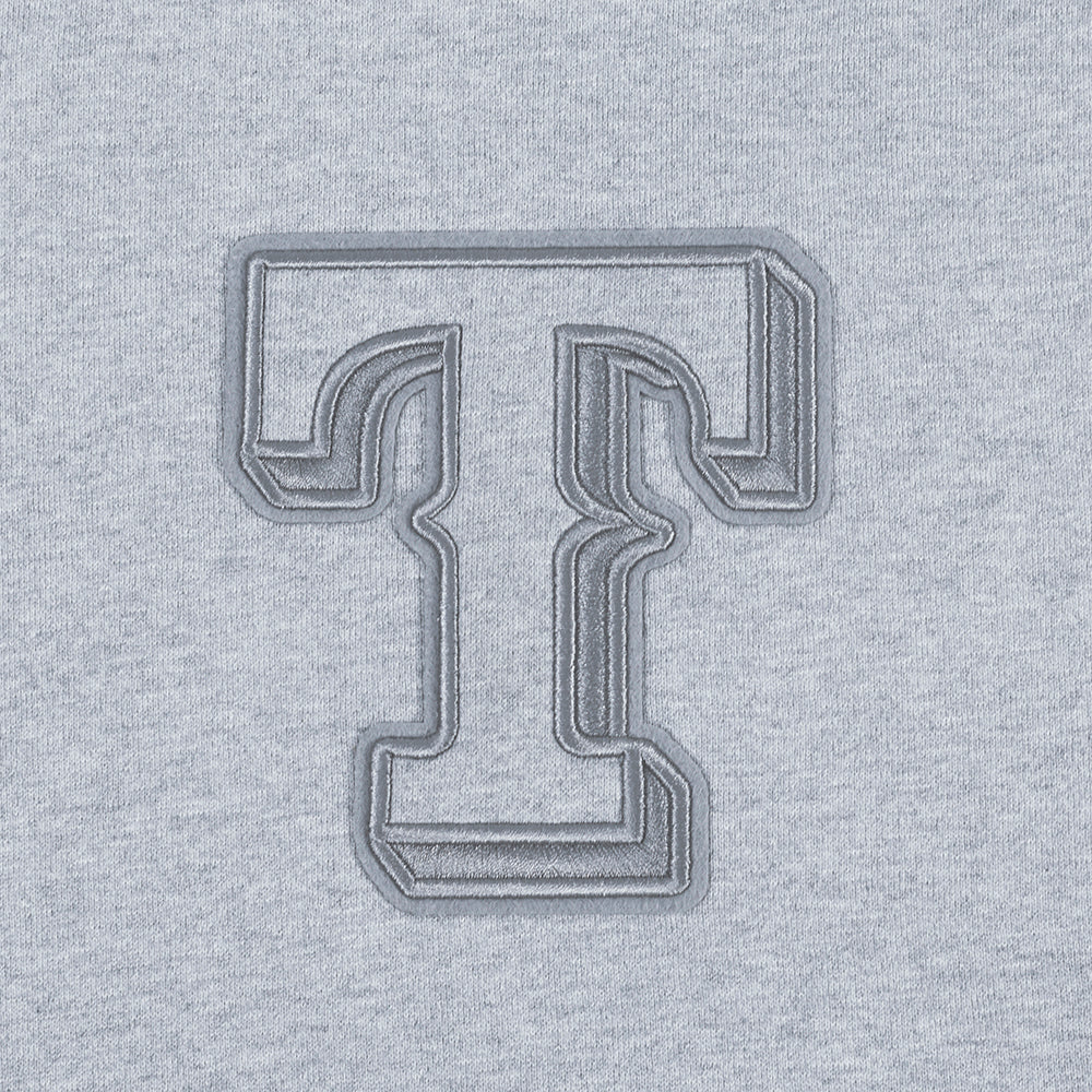 MLB TEXAS RANGERS NEUTRAL MEN'S DROP SHOULDER PULLOVER HOODIE (DARK HEATHER GRAY) - Image 7