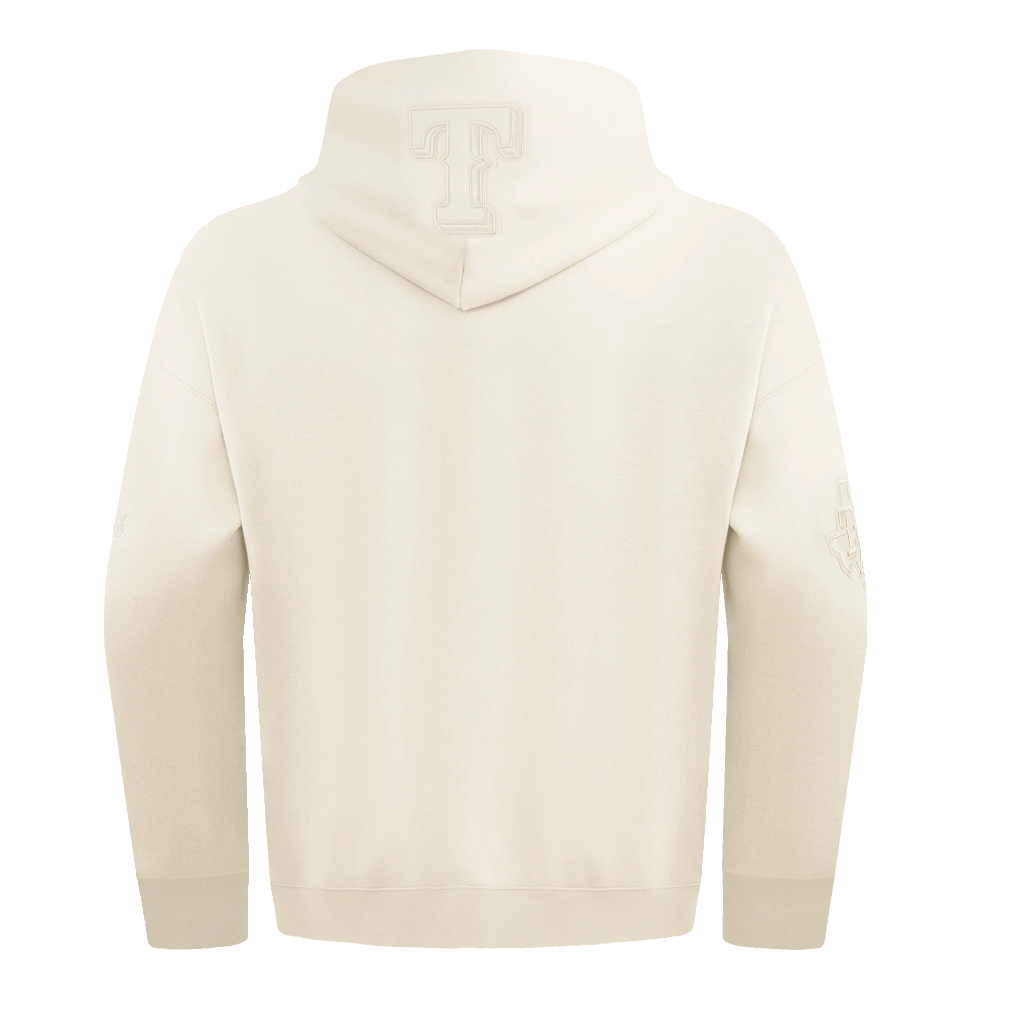 MLB TEXAS RANGERS NEUTRAL MEN'S DROP SHOULDER PULLOVER HOODIE (EGGSHELL) - Image 3
