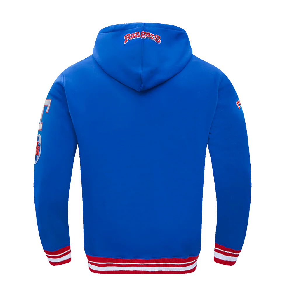 MLB TEXAS RANGERS RETRO CLASSIC MEN'S PULLOVER HOODIE (ROYAL BLUE/RED) - Image 3