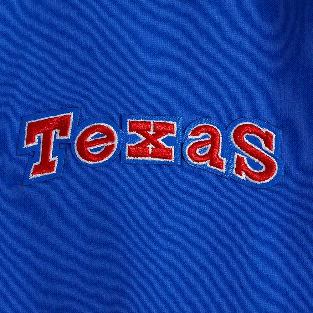 MLB TEXAS RANGERS RETRO CLASSIC MEN'S PULLOVER HOODIE (ROYAL BLUE/RED) - Image 7