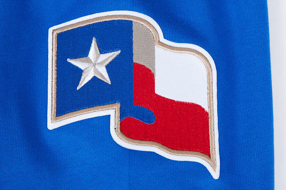 MLB TEXAS RANGERS MASHUP MEN'S RIB PULLOVER HOODIE (ROYAL BLUE/RED) - Image 7
