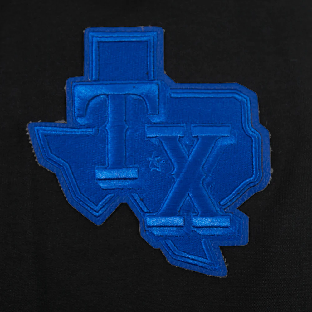MLB TEXAS RANGERS TC TONAL OUTLINE MEN'S DK FZ PO HOODIE (BLACK) - Image 6