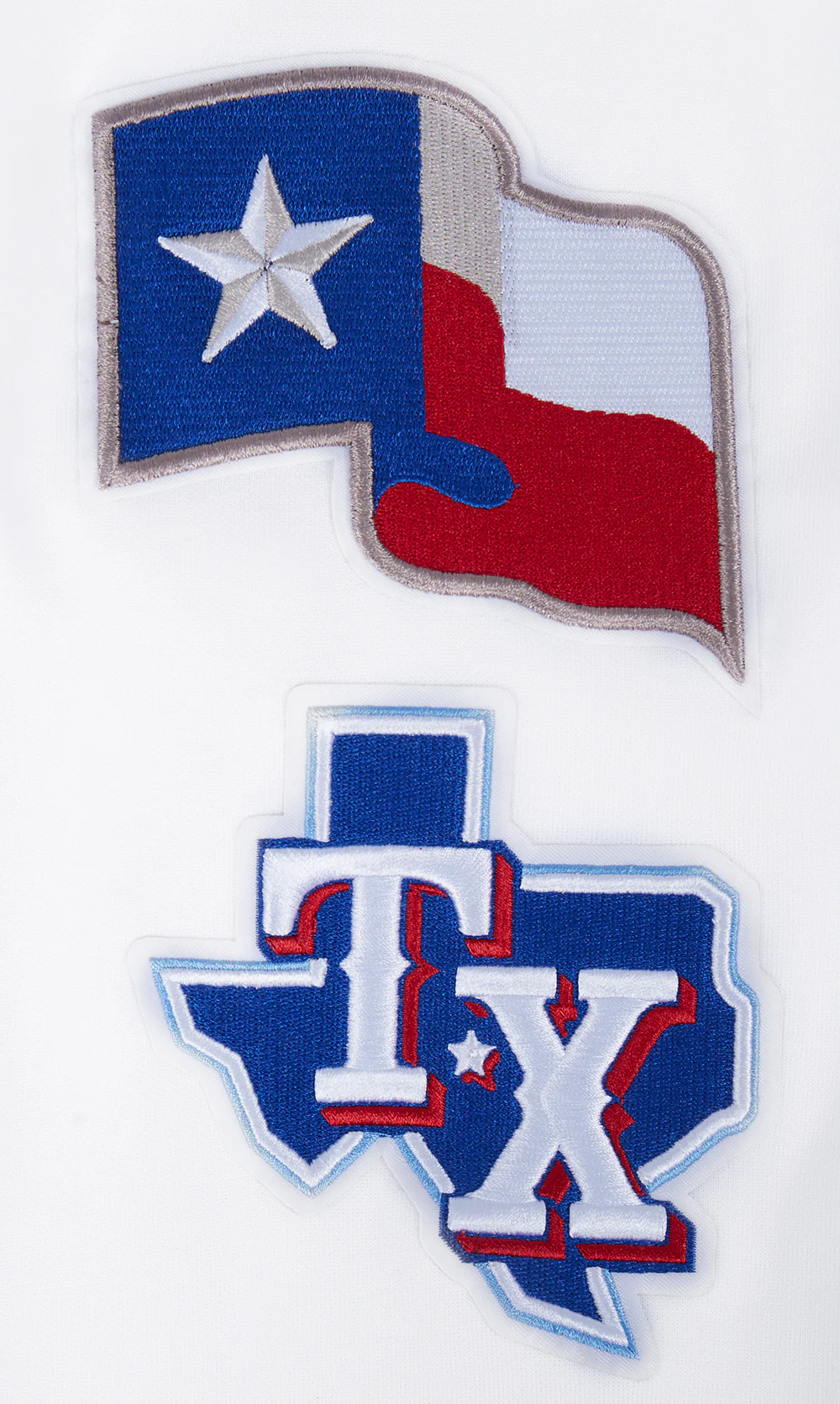 MLB TEXAS RANGERS CLASSIC CHENILLE MEN'S PULLOVER HOODIE (WHITE) - Image 5