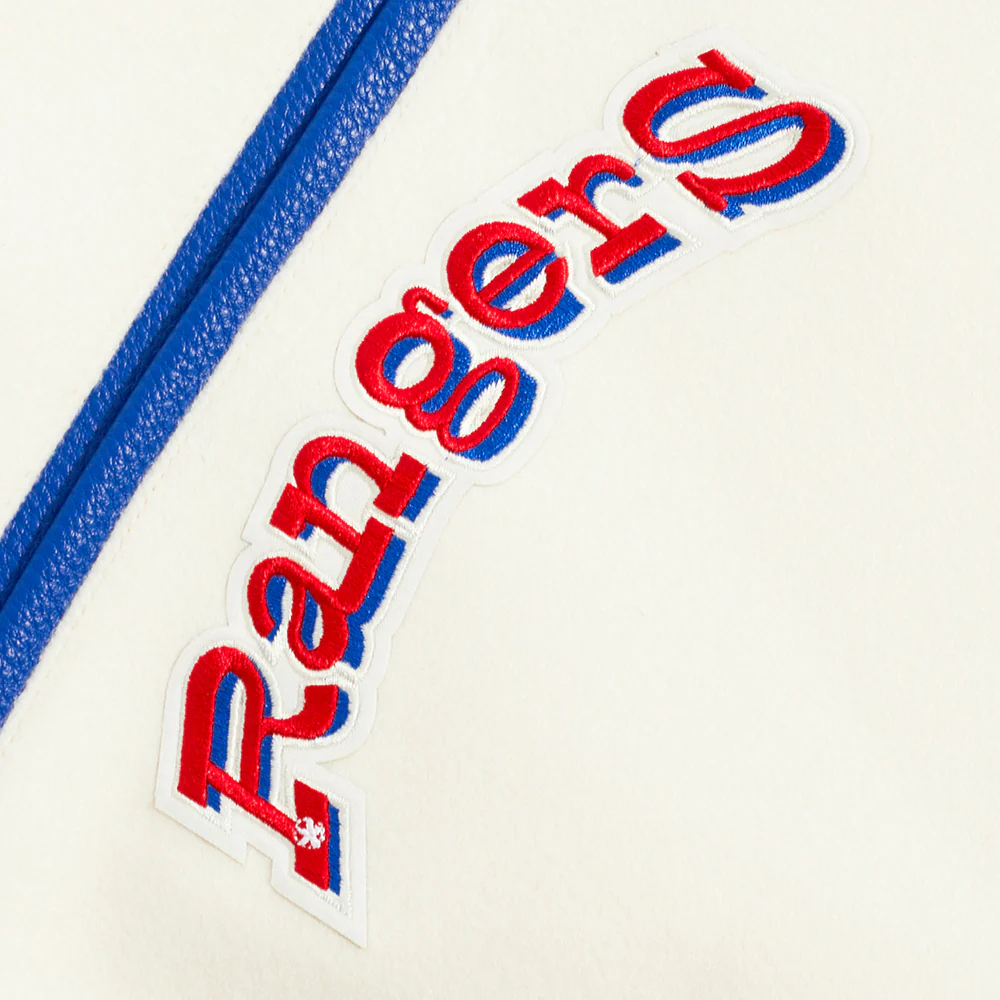 MLB TEXAS RANGERS RETRO CLASSIC MEN'S RIB VARSITY JACKET (EGGSHELL/ROYAL BLUE) - Image 10