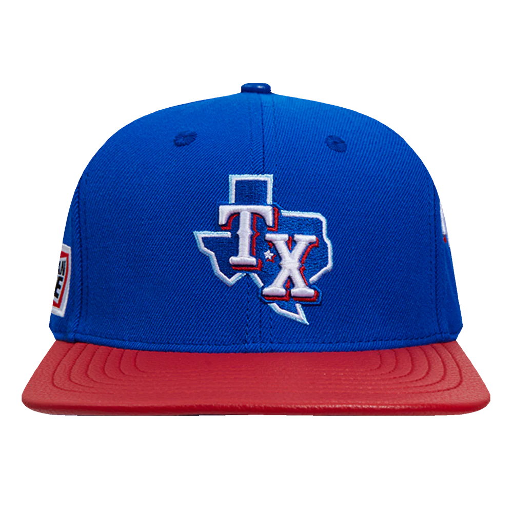 MLB TEXAS RANGERS FAST LANE LOGO WOOL STRAPBACK (ROYAL BLUE)