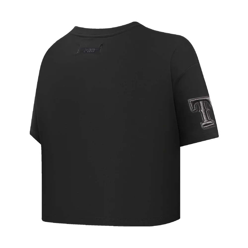 MLB TEXAS RANGERS NEUTRAL WOMEN'S BOXY TOP (BLACK) - Image 4