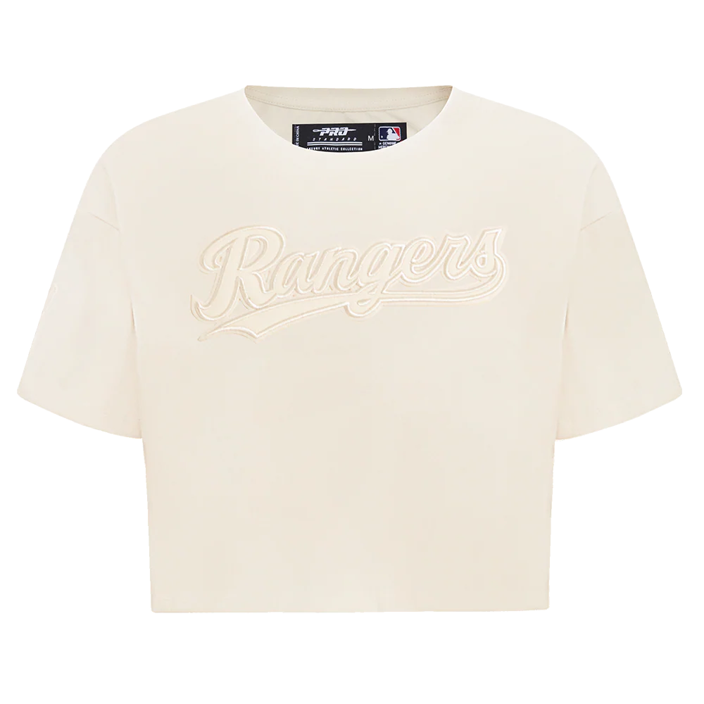 MLB TEXAS RANGERS NEUTRAL WOMEN'S BOXY TOP (EGGSHELL)