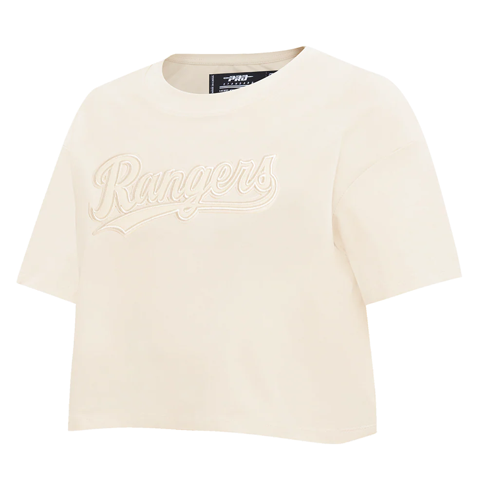 MLB TEXAS RANGERS NEUTRAL WOMEN'S BOXY TOP (EGGSHELL) - Image 2