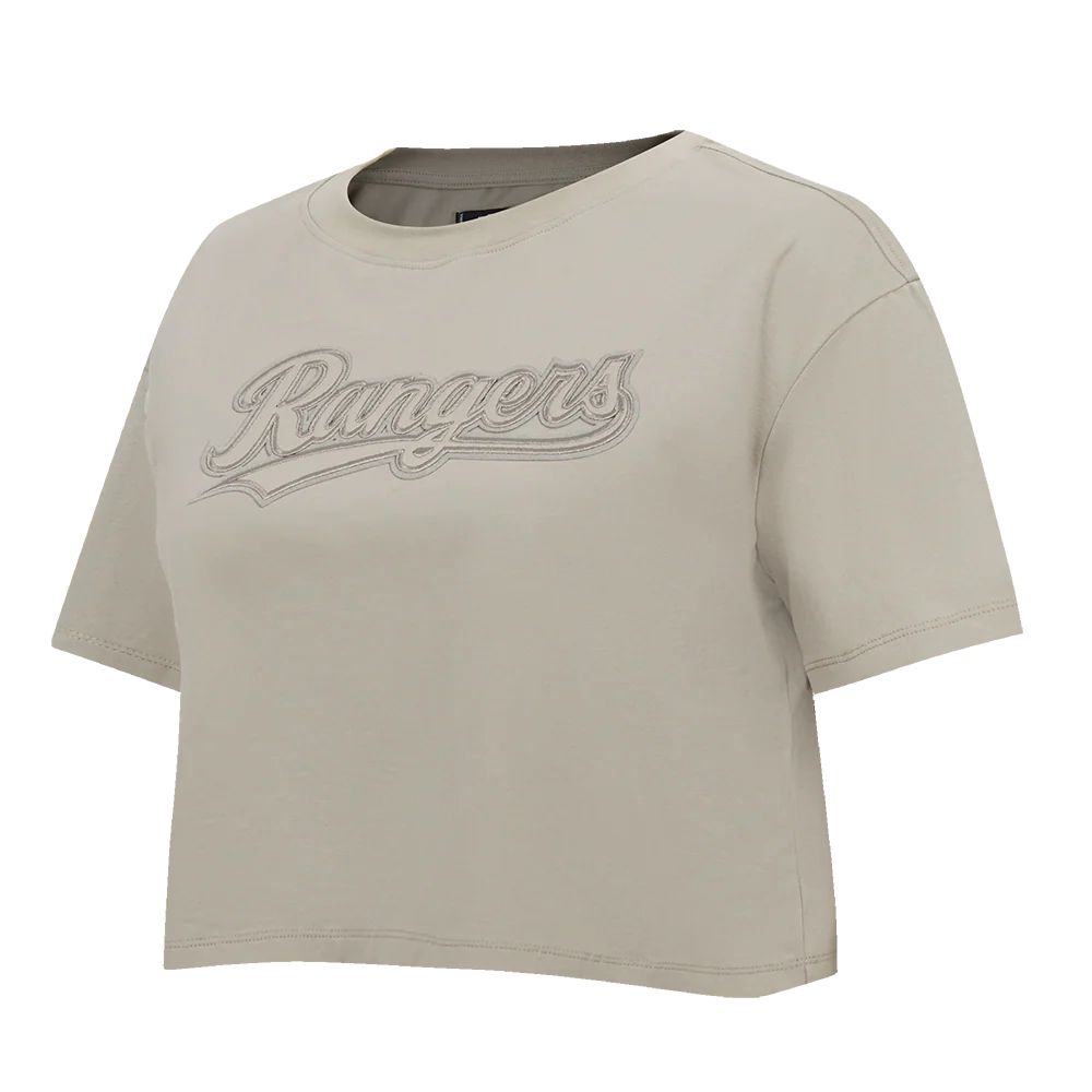 MLB TEXAS RANGERS NEUTRAL WOMEN'S BOXY TOP (TAUPE) - Image 2