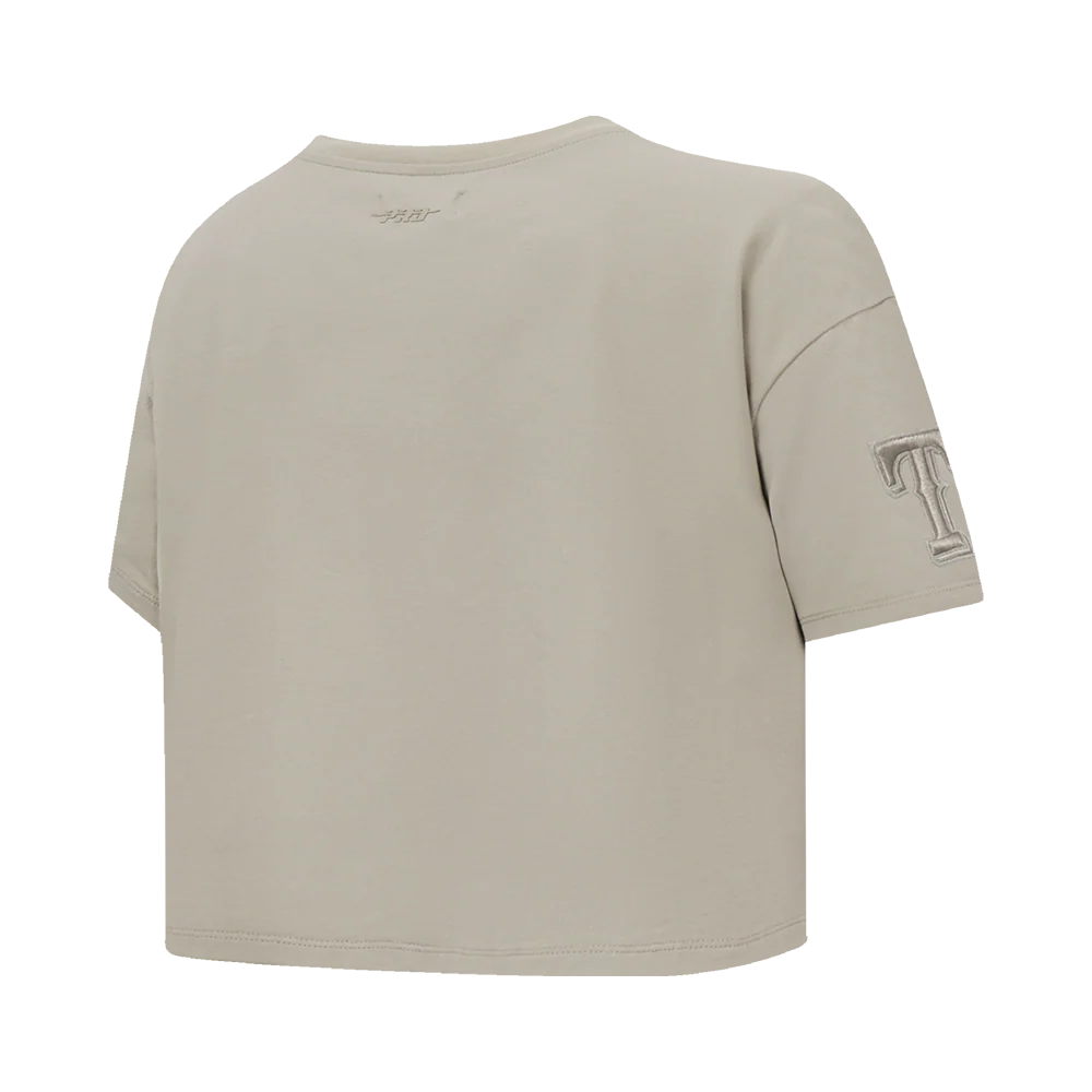MLB TEXAS RANGERS NEUTRAL WOMEN'S BOXY TOP (TAUPE) - Image 4