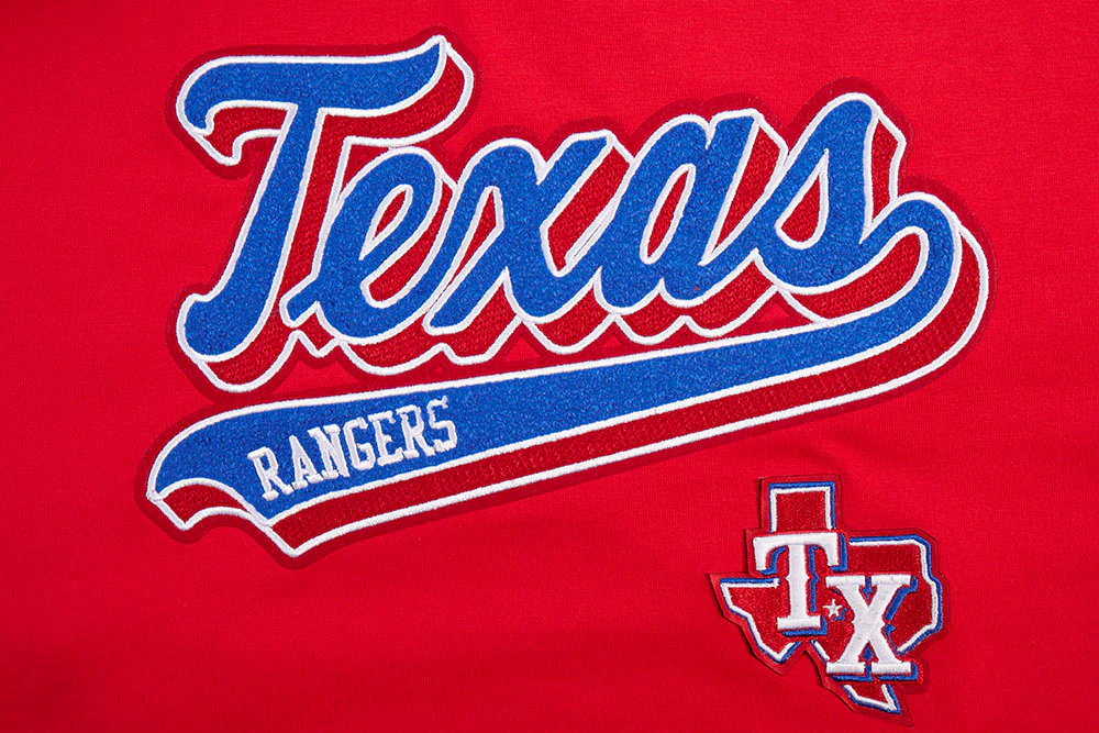 MLB TEXAS RANGERS SCRIPT TAIL WOMEN'S BOYFRIEND TOP (RED) - Image 6