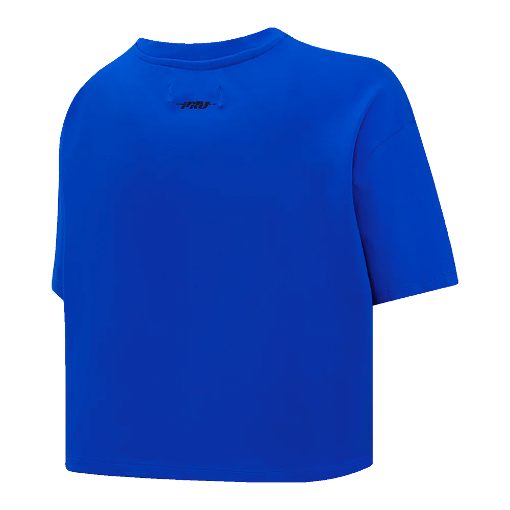MLB TEXAS RANGERS RETRO CLASSIC WOMEN'S BOXY TOP (ROYAL BLUE) - Image 3