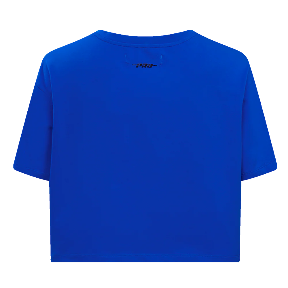 MLB TEXAS RANGERS RETRO CLASSIC WOMEN'S BOXY TOP (ROYAL BLUE) - Image 4