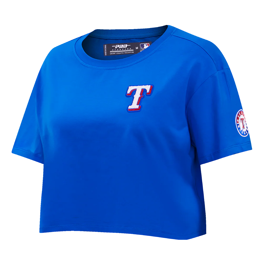 MLB TEXAS RANGERS CLASSIC WOMEN'S BOXY TOP (ROYAL BLUE) - Image 2