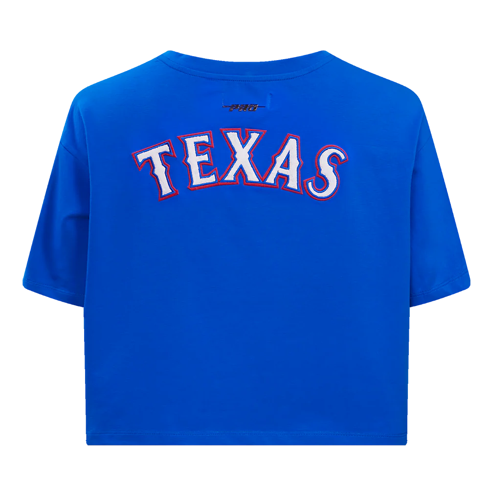 MLB TEXAS RANGERS CLASSIC WOMEN'S BOXY TOP (ROYAL BLUE) - Image 3