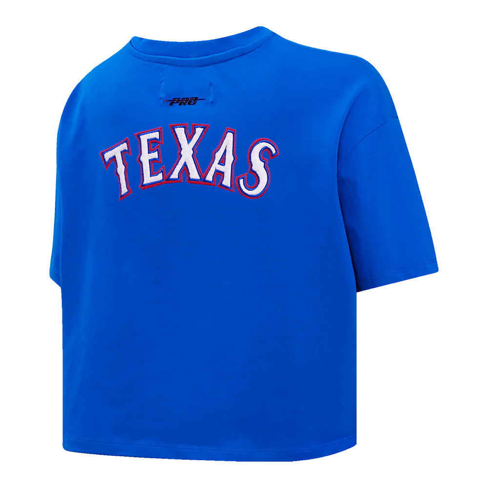 MLB TEXAS RANGERS CLASSIC WOMEN'S BOXY TOP (ROYAL BLUE) - Image 4