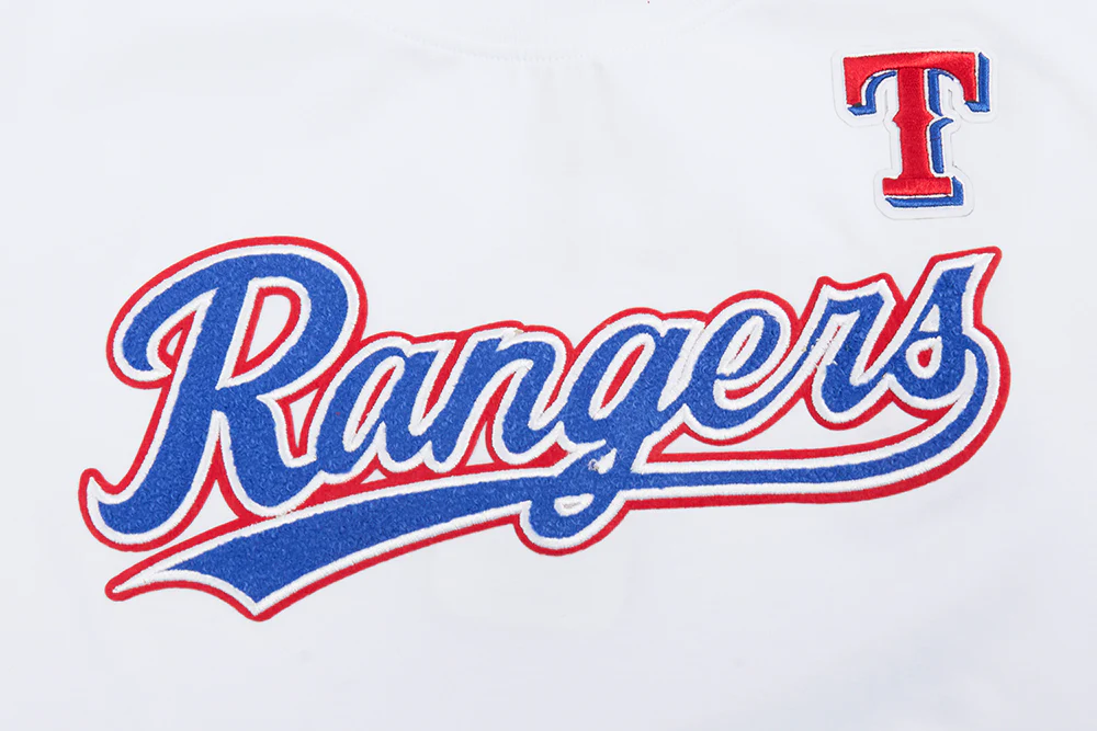 MLB TEXAS RANGERS CLASSIC SHORT SLEEVE WOMEN'S SINGLE JERSEY SLIM FIT TOP (WHITE) - Image 5
