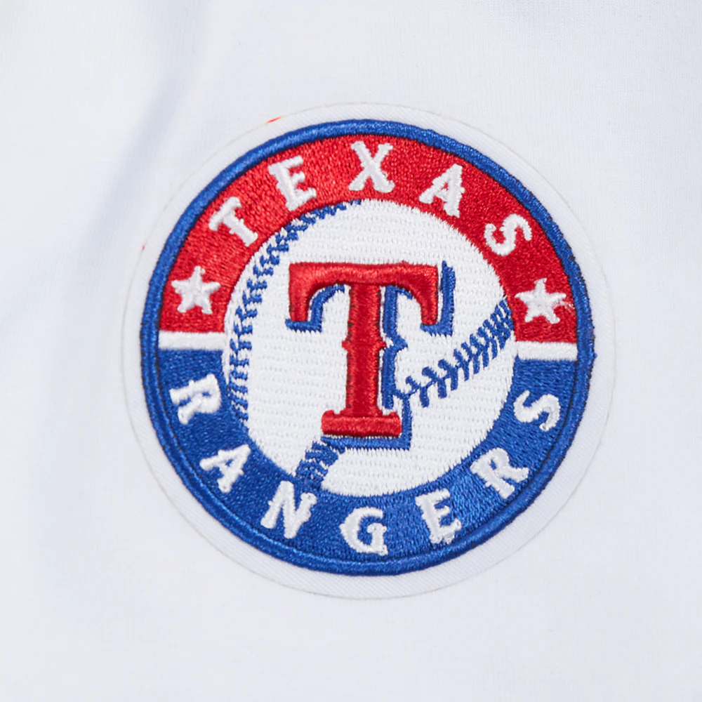 MLB TEXAS RANGERS CLASSIC SHORT SLEEVE WOMEN'S SINGLE JERSEY SLIM FIT TOP (WHITE) - Image 6
