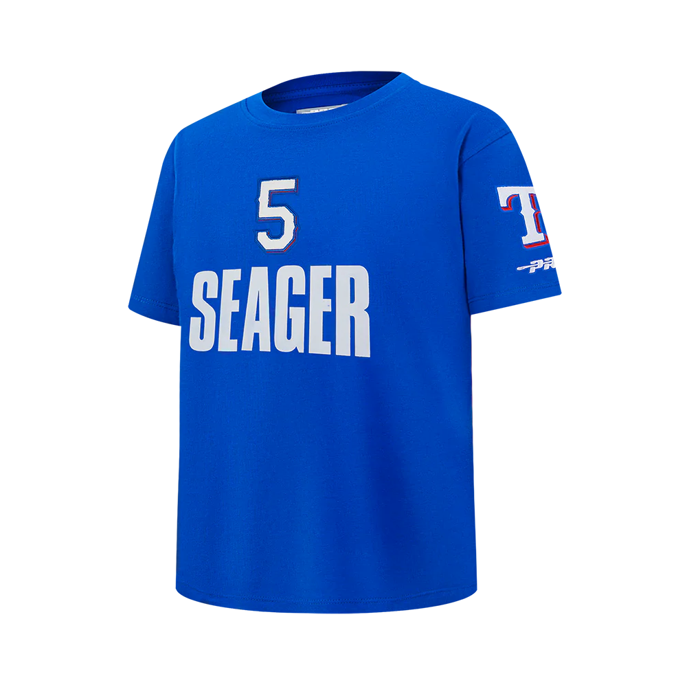 MLB TEXAS RANGERS COREY SEAGER #5 CLASSIC PLAYER NAME AND NUMBER  BIG BOY'S SJ TEE(ROYAL BLUE) - Image 2