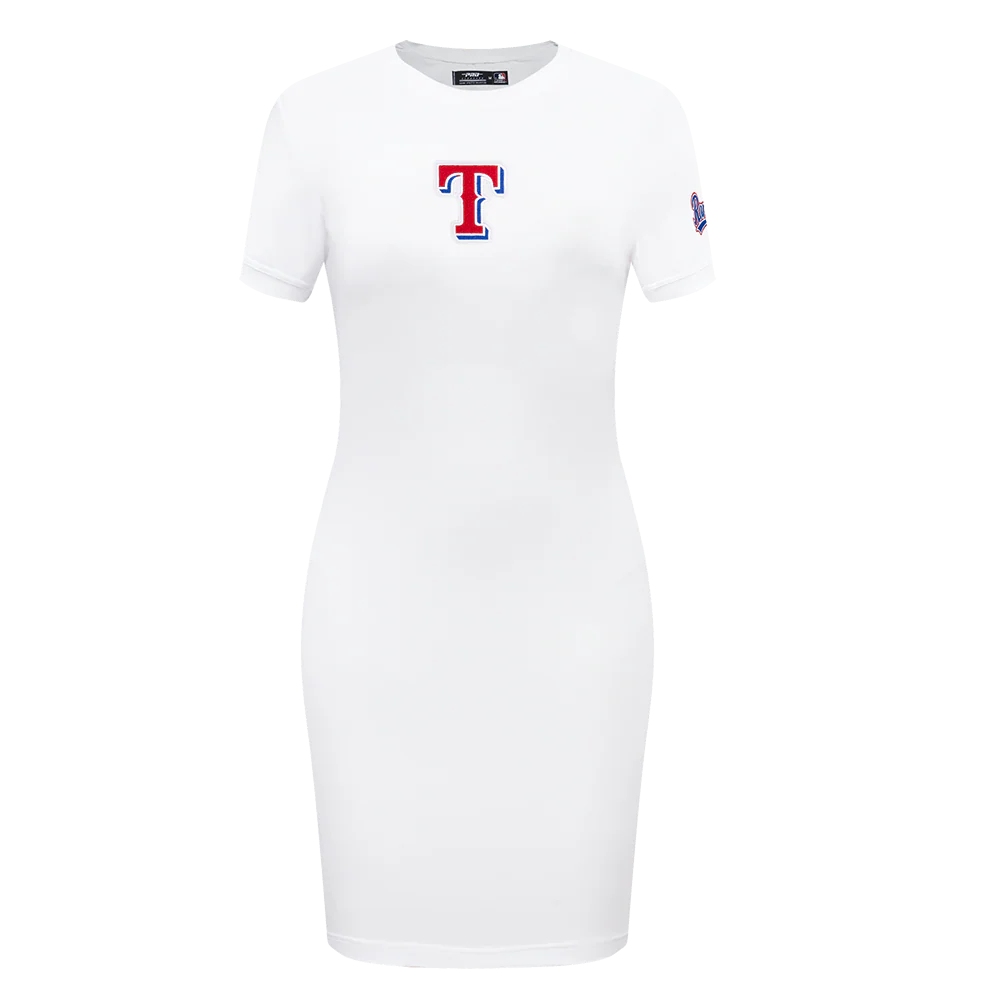 MLB TEXAS RANGERS CLASSIC WOMEN'S BODYCON DRESS (WHITE)