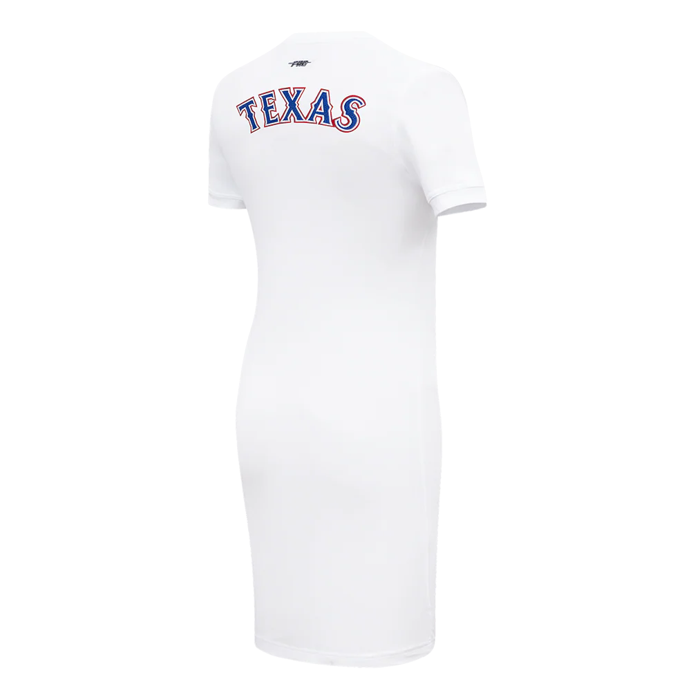 MLB TEXAS RANGERS CLASSIC WOMEN'S BODYCON DRESS (WHITE) - Image 4