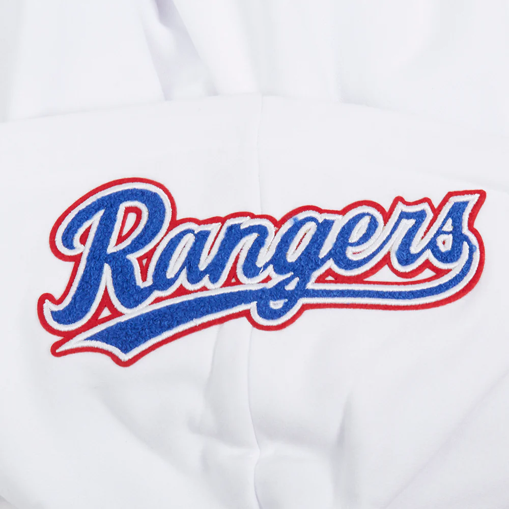 MLB TEXAS RANGERS CLASSIC WOMEN'S FLEECE PULLOVER HOODIE (WHITE) - Image 7